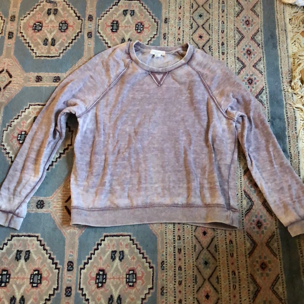 Forever 21 purple heathered crew neck sweatshirt
